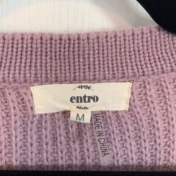 Entro Lace Up tie Sweater‎ Women's Size Medium - Picture 5 of 5